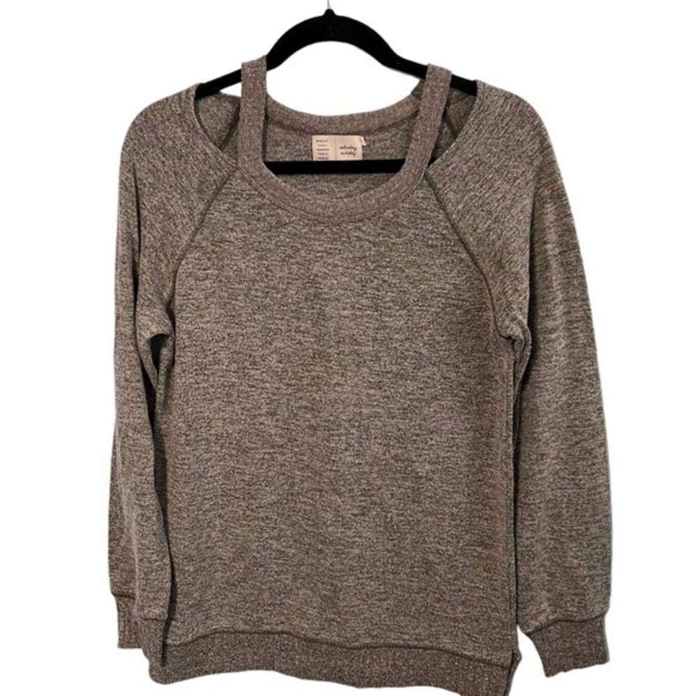 Anthropology Saturday Sunday Marble Gray Long Sleeve Sweater Size Small